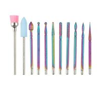 VOCOSTE 11 Pcs Nail Drill Bits Set, Drill Bits Set for Gel Nails Cuticle Remover Drill Bits Home Nail Care Supplies