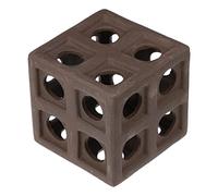 VOCOSTE 2.56x2.52x2.60 Inches Aquarium Hideaway Rock Cave, Resin Fish Tank Decoration Stone for Aquatic Pets to Breed Play Rest, Brown