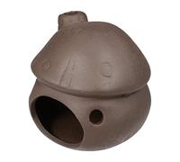 VOCOSTE 2.76x2.87x2.83 Inches Aquarium Hideaway Rock Cave, Resin Fish Tank Decoration Stone for Aquatic Pets to Breed Play Rest, Brown