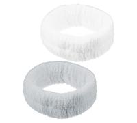 VOCOSTE 2pcs Spa Headbands, Skincare Headband for Girls Women, Gray White