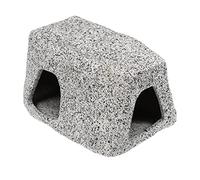VOCOSTE 3.15x2.20x1.77 Inches Aquarium Hideaway Rock Cave, Ceramic Fish Tank Decoration Stone for Aquatic Pets to Breed Play Rest, Gray
