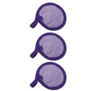 VOCOSTE 3 Pcs Soft Flannel Pads, Reusable Makeup Remover Eco Pads, Facial Make Up Cleansing Removal for Most Skin Types Lavender Purple