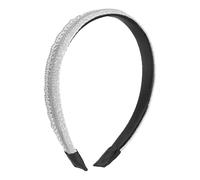 VOCOSTE Classic Fashion Elegant Chain Headband for Women 6.10"x0.79" Silver Tone 1 Pc