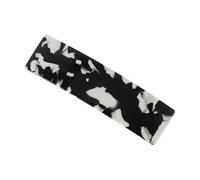 VOCOSTE Classic Square Hair Clips Hairdo Clip for Women 3.43"x0.94"x0.71" Black White 1 Pc