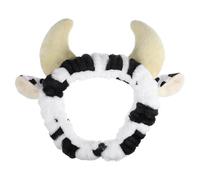 VOCOSTE Cute Cartoon Cow Headbands for Girls for Women 8.27"x7.09" Black White 1 Pc