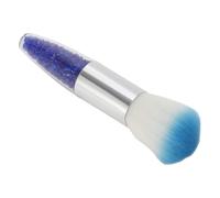 VOCOSTE Durable Faux Diamond Clear Handle Blue Nail Brush for Cleaning Fingernails 1 Pc