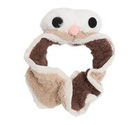 VOCOSTE Fashion Plush Washing Face Big Eyes Headwrap for Women 8.27"x3.15" Brown 1 Pc