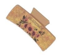 VOCOSTE Fashion Sunflower Hair Clips for Women 3.94"x1.97"x1.77" Yellow Khaki 1 Pc