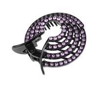 VOCOSTE Grace Dome Round Hair Clips Hairdo Clips for Girls 3.03"x2.68"x0.98" Purple 1 Pc
