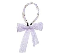 VOCOSTE Grace Retro Satin Cross Knotted Fabric Headband for Women 6.50"x5.71" Light Purple 1 Pc