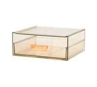 VOCOSTE Makeup Organizer, Dust-Proof Makeup Organizer for Earrings, Brown
