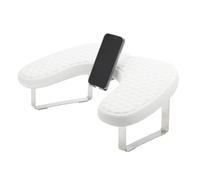 VOCOSTE Nail Arm Rest with Mobile Phone Holder, Manicure Hand Rest, Hand Rest for Nail Tech with Stable Base, White