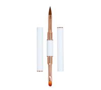 VOCOSTE Nail Art Brushes, Double Ended Nail Art Brush, Gel Polish Nail Art Design Pen Painting Tools for Home DIY Manicure White