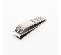 VOCOSTE Portable Small Curved Fish Scale Pattern Nail Clippers for Women Men Silver Tone