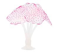 VOCOSTE Silicone Glowing Aquarium Simulation Coral with Sucker, Pink, 1Pcs