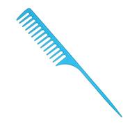 VOCOSTE Wide Tooth Rat Tail Comb, for Wet Curly Hair, for Women Men, Blue