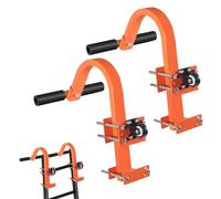 Vocpy 2 Pack Roof Ladder Hook Kit, 500 Lbs Load Capacity Heavy Duty Ladder Hooks with Wheel Extension Accessories Rubber Grip T-Bar for Damage Prevention, Easy Setup to Access Steep Roof