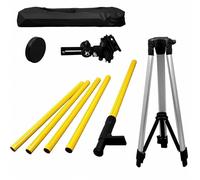 Vocpy Telescoping Laser Level Pole, Aluminum Alloy Adjustable Telescopic Pole with Tripod & Universal Mount, Extending Up to 11.8ft, A 1/4"-20 Thread and 5/8"-11 Adapter, for Precise Alignment, Yellow