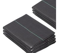 Vocray 0.9x15M Weed Barrier, 110Gsm Heavy Duty Weed Control Membrane, Garden Ground Cover, Landscape Fabric for Garden, Under Fence Weed Block Control Mat for Raised Garden Bed