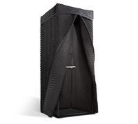 Voctent Portable Vocal Booth - Studio Grade Echo-Free Recording Booth for Voiceover, Podcast & Singing, Home Studio/Sound Isolation Booth with Light & Travel Bag (ZIGZAG-BLK, L)