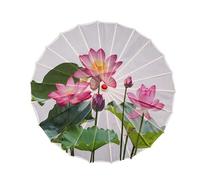 Vocttaiy Parasol Chinese Style Classical Oil Paper Umbrella Rainproof Umbrella, Parasol Pendent Floral Mulitcolor Paper and Bamboo Painted Paper Parasol (A)