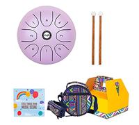 VOCUE Drum 8 Note 5.5In C-Keys Steel Drum Percussion Instrument with Drum Stick Music Book for Musical Education