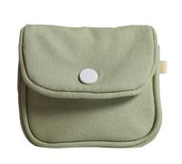VOCUE Small Solid Color Waterproof Canvas Bag for Coin Makeup Earphone Outdoor Activities, Green, 10cmx8cm