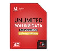 Vodafone Unlimited 5G Data SIM - Mobile Broadband for Phones & Routers - No Contract - £25/Month Rolling Subscription