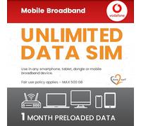 Vodafone Unlimited Data SIM Card UK PAYG - 30 days
