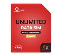Vodafone Unlimited Data SIM - Preloaded for 12 Months - No Contract - Quick Activation Within 1 Working Day - Mobile Broadband for Routers, Tablets & Phones