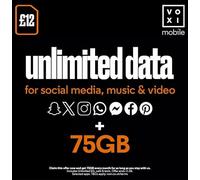 Vodafone VOXI SIM Card with Endless Social Media, Calls, Texts and Roaming (£12)