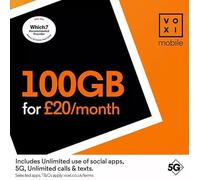 Vodafone VOXI SIM Card with Endless Social Media, Calls, Texts and Roaming (£20)