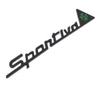 VODHXA Car Emblem Badge Decal Logo for Alfa Romeo Sportiva 4C 8C 166 Giulietta Spider, Black, Plastic & PVC, Decals & Stickers, Vehicle Emblem, Car Specific, Black
