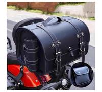 VODHXA Motorcycle Saddle Bags for Triumph Thunderbird 1600 2009-2018, Waterproof Vintage Motorcycle Tail Bag Motorcycle Trunk, Trunk Motorcycle Seat Bag, Motorbike Storage Trunk,A Black