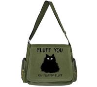 VODIU Personalized Pattern Messenger Bag Cute Canvas Crossbody Bags for Women/Men Shoulder Handbags Hobo Purses with Pockets, Little Monster, M