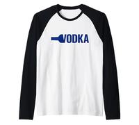 Vodka Bottle Good Times Cool Happy Hour Drink Raglan Baseball Tee