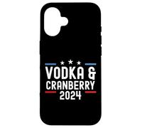 Vodka & Cranberry 2024 Funny Political Drinking Alcohol Vote Case for iPhone 16