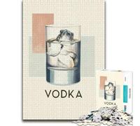 Vodka Drink with Ice Cubes Colourful Jigsaw Puzzle for Adults, 500 PCS