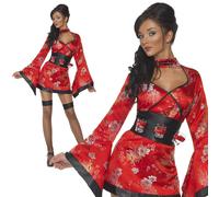 Vodka Geisha Girl Costume Sexy Ladies Fancy Dress Japanese Outfit New