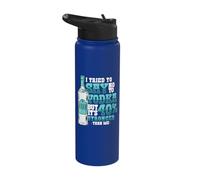 Vodka is 40% Stronger Than Me Funny Alcohol Stainless Steel Insulated Water Bottle