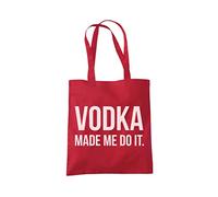 Vodka Made Me Do It Tote Bag - red One Size