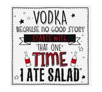 Vodka, Open, Greetings Card, 163x163mm