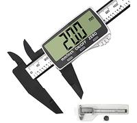 Vodlbov Digital Vernier Caliper 0-150mm / 0-6’’ Electronic Digital Caliper with Extra-Large LCD Screen,Plastic Carbon Fiber Digital Gauge,Depth Measuring Tools, Millimeter/Inch Conversion