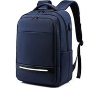 Vodlbov Laptop Backpack, 17 Inch Waterproof Business Travel Work Computer Rucksack Bag with USB Charging Port,Anti-Theft College School Bag for Men Women,Blue