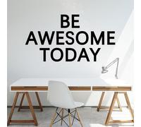 VODOE Be Awesome Today Wall Stickers Office Meeting Room Quotes Wall Decals Inspirational Motivational Wall Art Decals Vinyl Teamwork Business Wall Decor 28.6"X15"