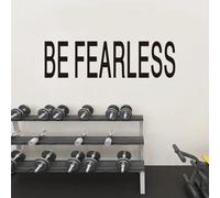 VODOE BE Fearless Wall Decals Motivational Gym Office Wall Stickers Inspirational Quotes School Classroom Bedroom Wall Art Decals Vinyl Sports Positive Exercise Fitness Garage Wall Decor 35"X9.8"