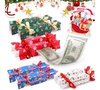 Vodolo 8PCS Christmas Money Box for Cash Gift Pull,Funny Surprise Box Money Gift Box for Kids Adults with 160 Transparent Bags,Exploding Money Roll Pull Pouch,Creative Ways to Give Money Gifts