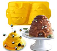 Vodolo Large Beehive silicone cake mold/Bee hive Cake Pan, Nonstick Bakeware for What Will It Bee Baby Shower Gender Reveal Party Decorations