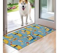 VODRM Banana Indoor Door Mat,Cool Sunglasses and Tropical Vibes Floor Doormat,17x29.5in,Non Woven Non Slip Rubber Backing Summer Rug for Porch Insider,Bedroom,Kitchen,Doormats Gifts,Rv Camper Decor