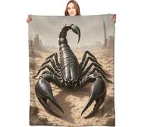 VODRM Desert Scorpion Blanket,Wild West Soft Flannel Throw 50x60 in | Wild West Gifts for Scorpion Lovers Women Men,Desert Decor,Lightweight Blankets for Couch Sofa Bed Office Travel